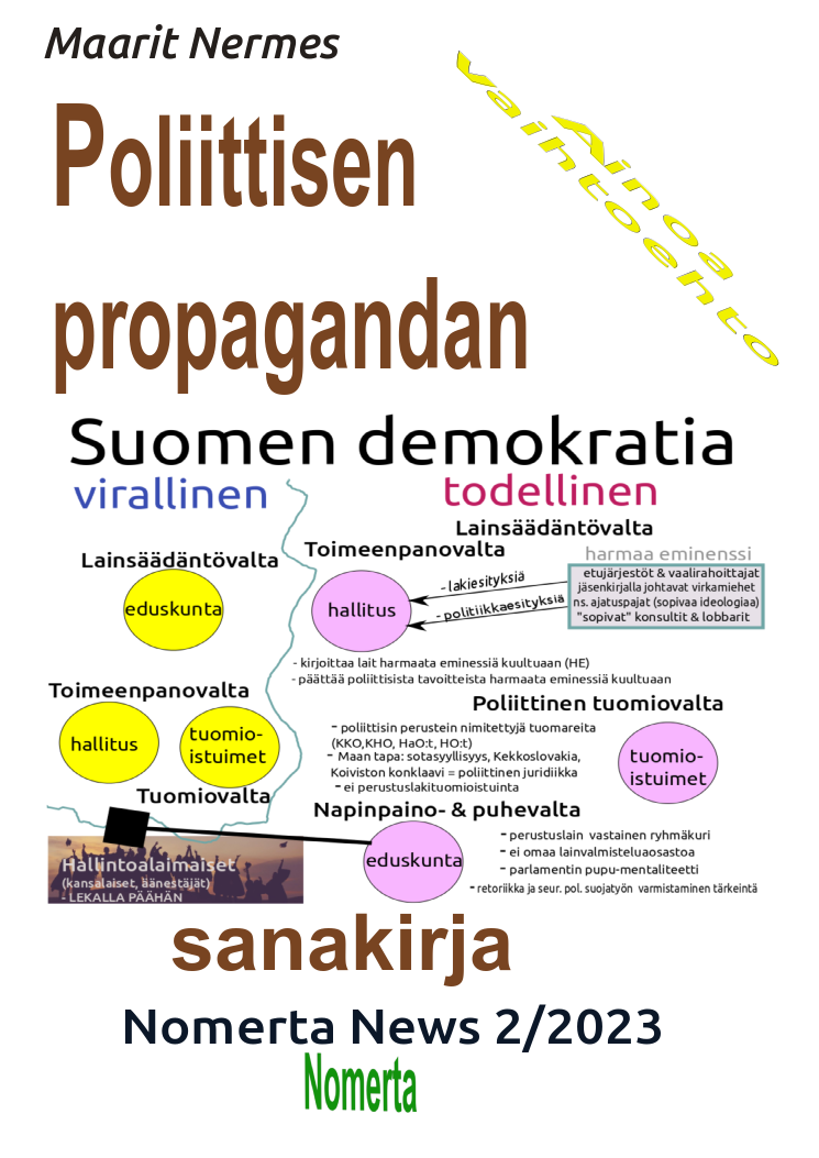 Nomerta News 2/2023: Poliitisen propagandan sanakirjan -kansi